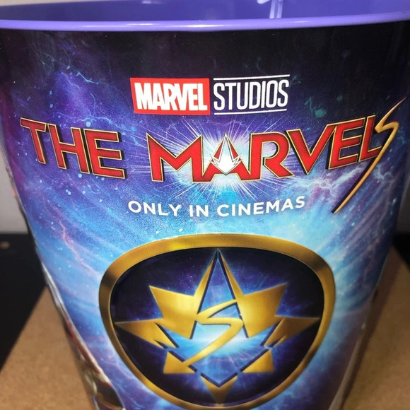 Marvel Studios The Marvels Movie Popcorn Tin 8x7.5” New Never Used - Picture 2 of 9